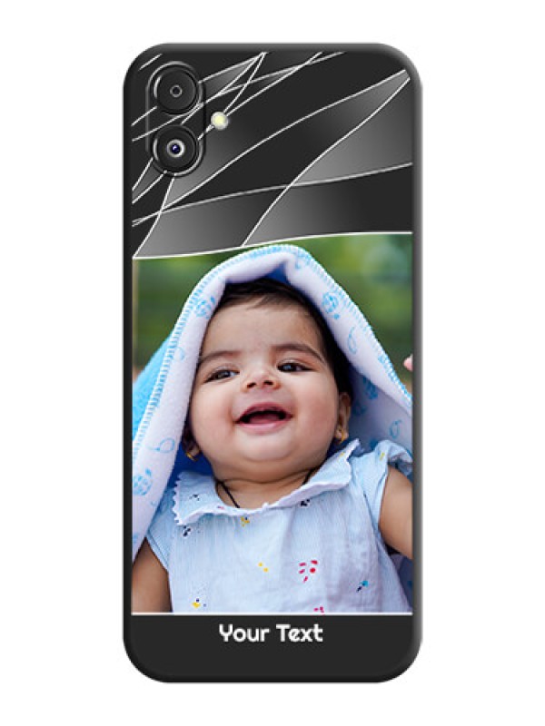 Custom Mixed Wave Lines - Photo on Space Black Soft Matte Mobile Cover - Galaxy F14 5G