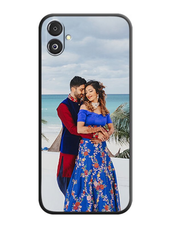 Custom Full Single Pic Upload On Space Black Personalized Soft Matte Phone Covers - Galaxy F14 5G