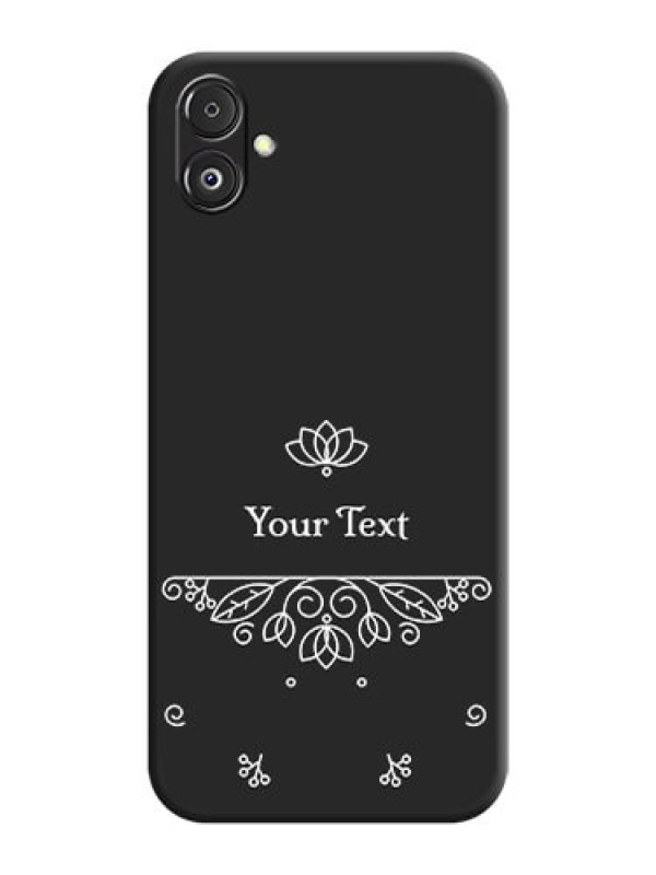 Custom Lotus Garden Custom Text On Space Black Personalized Soft Matte Phone Covers - Galaxy F14 5G
