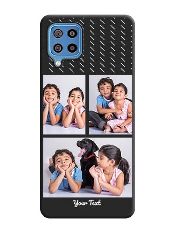 Custom Cross Dotted Pattern with 2 Image Holder  on Personalised Space Black Soft Matte Cases - Galaxy F22