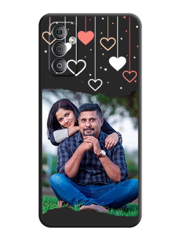 Custom Love Hangings with Splash Wave Picture on Space Black Custom Soft Matte Phone Back Cover - Galaxy F23