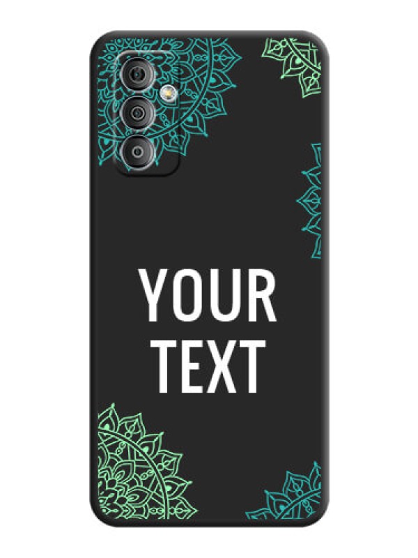 Custom Your Name with Floral Design on Space Black Custom Soft Matte Back Cover - Galaxy F23