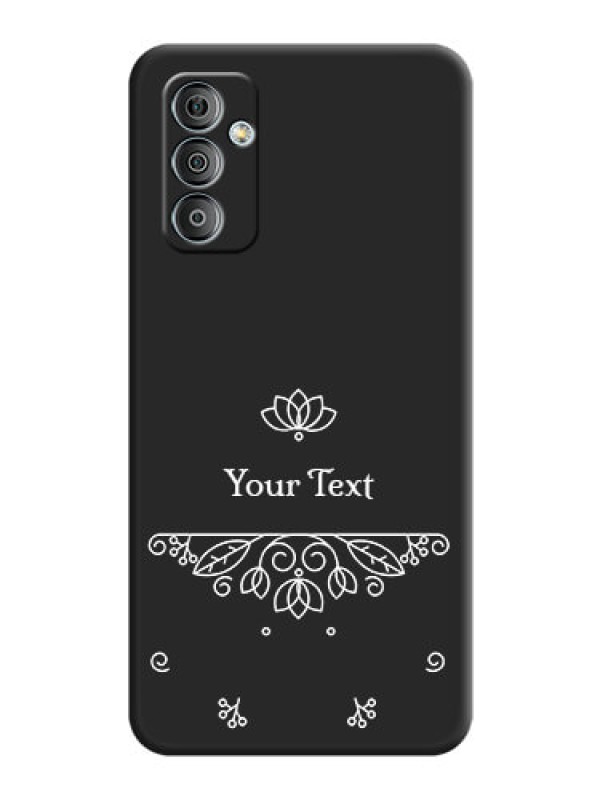 Custom Lotus Garden Custom Text On Space Black Personalized Soft Matte Phone Covers -Samsung Galaxy F23