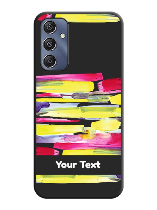 Custom Brush Coloured on Space Black Personalized Soft Matte Phone Covers - Galaxy F34 5G