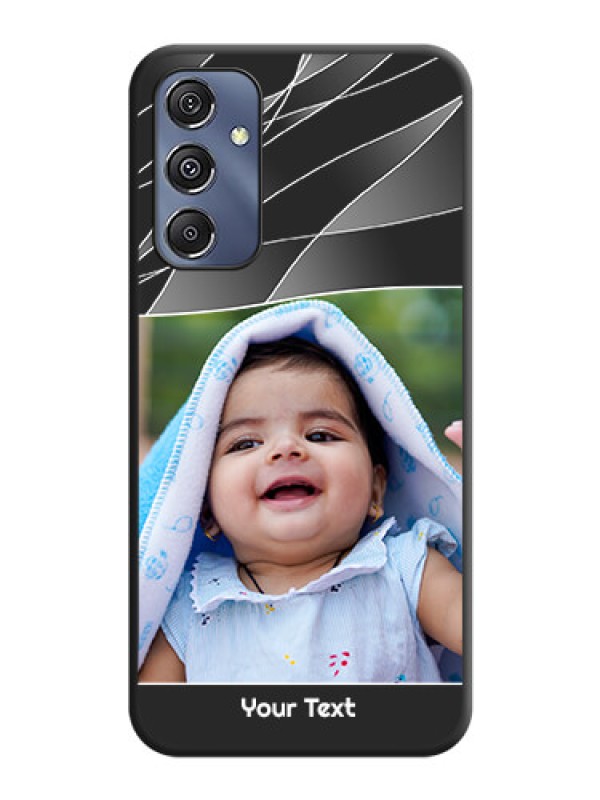Custom Mixed Wave Lines - Photo on Space Black Soft Matte Mobile Cover - Galaxy F34 5G