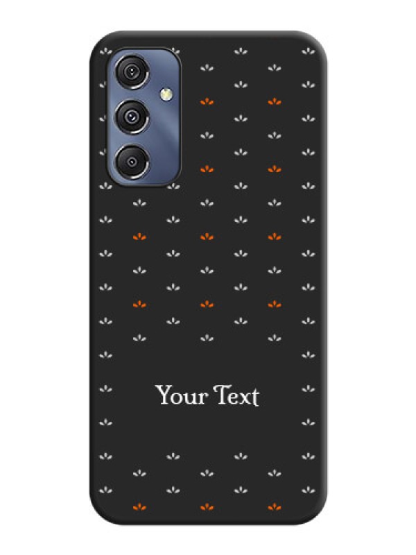 Custom Simple Pattern With Custom Text On Space Black Personalized Soft Matte Phone Covers - Galaxy F34 5G