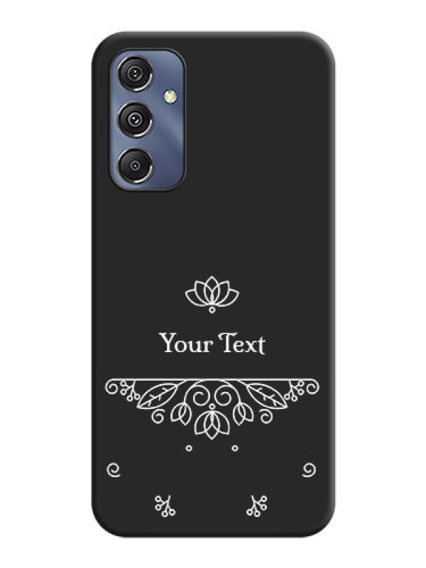 Custom Lotus Garden Custom Text On Space Black Personalized Soft Matte Phone Covers - Galaxy F34 5G