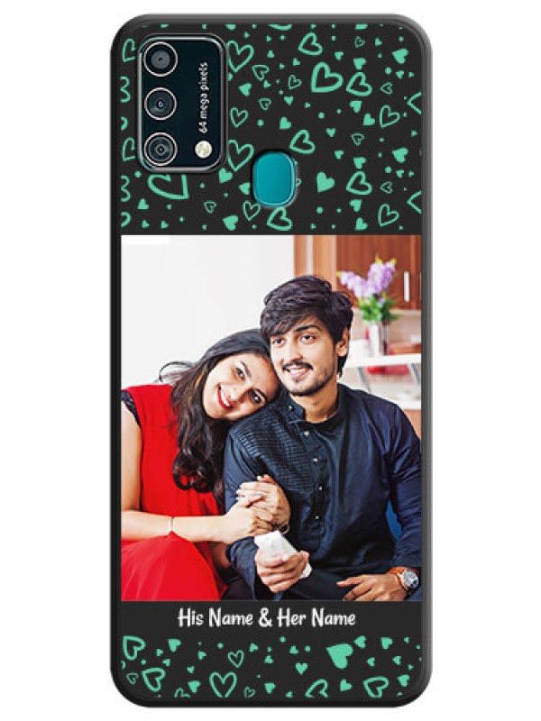Custom Sea Green Indefinite Love Pattern on Photo on Space Black Soft Matte Mobile Cover - Galaxy F41