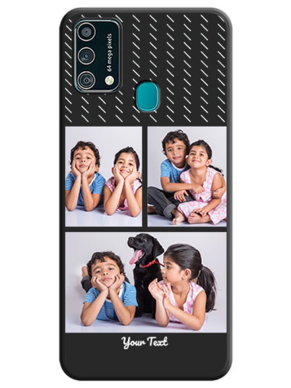 Custom Cross Dotted Pattern with 2 Image Holder  on Personalised Space Black Soft Matte Cases - Galaxy F41
