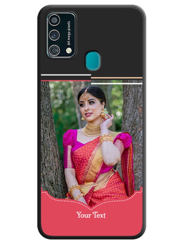 Custom Classic Plain Design with Name on Photo on Space Black Soft Matte Phone Cover - Galaxy F41