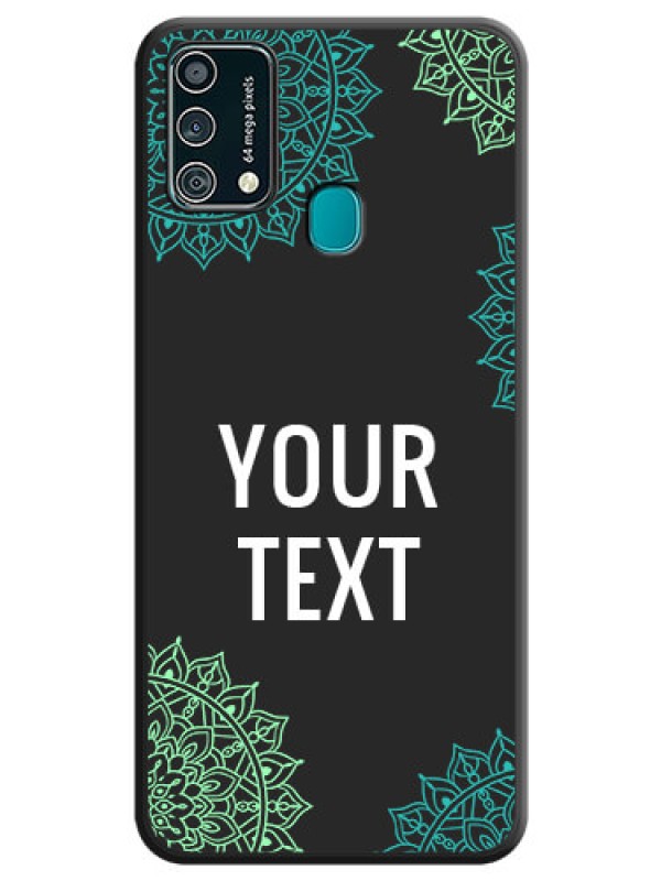 Custom Your Name with Floral Design on Space Black Custom Soft Matte Back Cover - Galaxy F41
