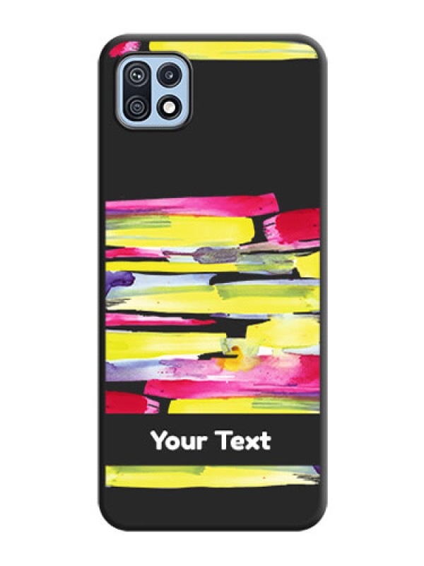 Custom Brush Coloured on Space Black Personalized Soft Matte Phone Covers - Galaxy F42 5G