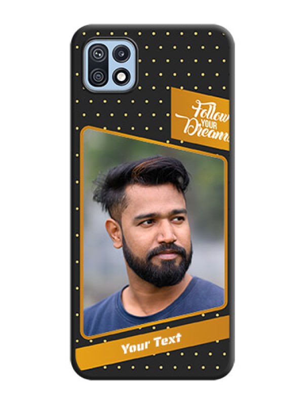 Custom Follow Your Dreams with White Dots on Space Black Custom Soft Matte Phone Cases - Galaxy F42 5G