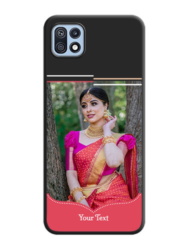 Custom Classic Plain Design with Name on Photo on Space Black Soft Matte Phone Cover - Galaxy F42 5G