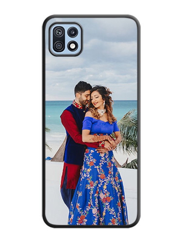 Custom Full Single Pic Upload On Space Black Personalized Soft Matte Phone Covers -Samsung Galaxy F42 5G