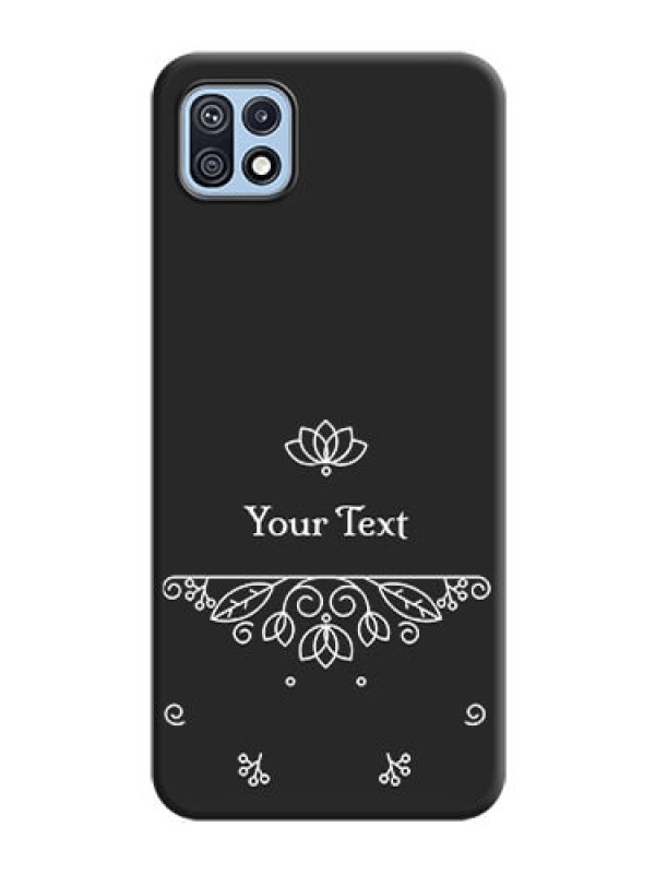 Custom Lotus Garden Custom Text On Space Black Personalized Soft Matte Phone Covers -Samsung Galaxy F42 5G