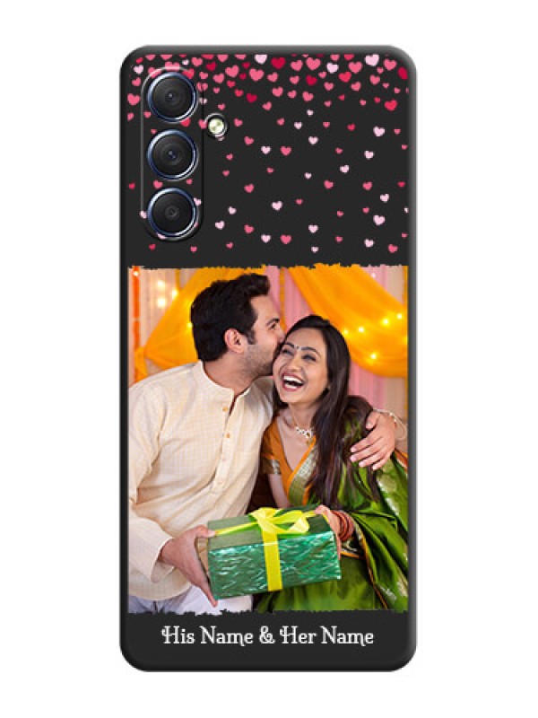 Custom Fall in Love with Your Partner - Photo on Space Black Soft Matte Phone Cover - Galaxy F54 5G