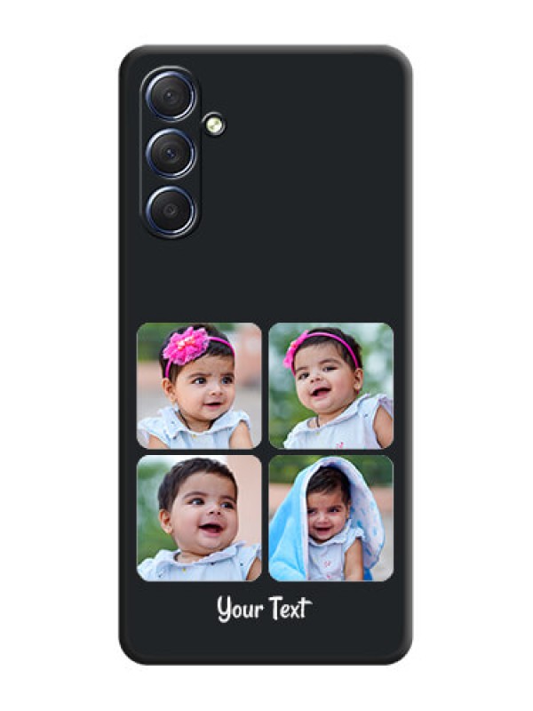 Custom Floral Art with 6 Image Holder - Photo on Space Black Soft Matte Mobile Case - Galaxy F54 5G