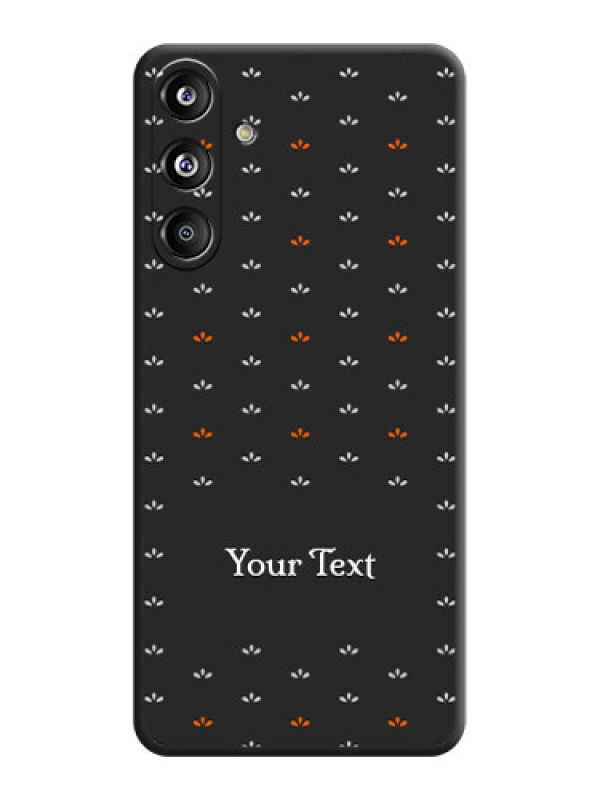 Custom Simple Pattern With Custom Text On Space Black Custom Soft Matte Mobile Back Cover - Galaxy F55 5G