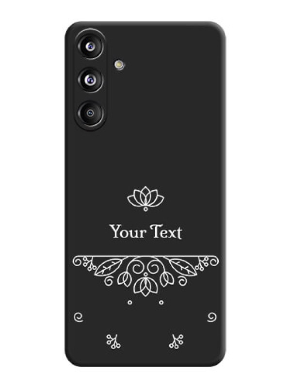 Custom Lotus Garden Custom Text On Space Black Custom Soft Matte Mobile Back Cover - Galaxy F55 5G