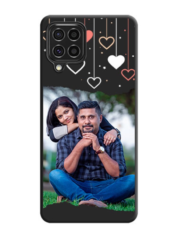 Custom Love Hangings with Splash Wave Picture on Space Black Custom Soft Matte Phone Back Cover - Galaxy F62
