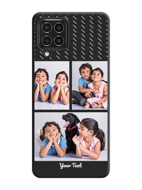 Custom Cross Dotted Pattern with 2 Image Holder  on Personalised Space Black Soft Matte Cases - Galaxy F62