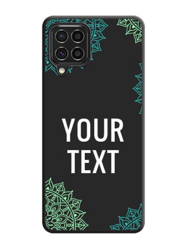 Custom Your Name with Floral Design on Space Black Custom Soft Matte Back Cover - Galaxy F62