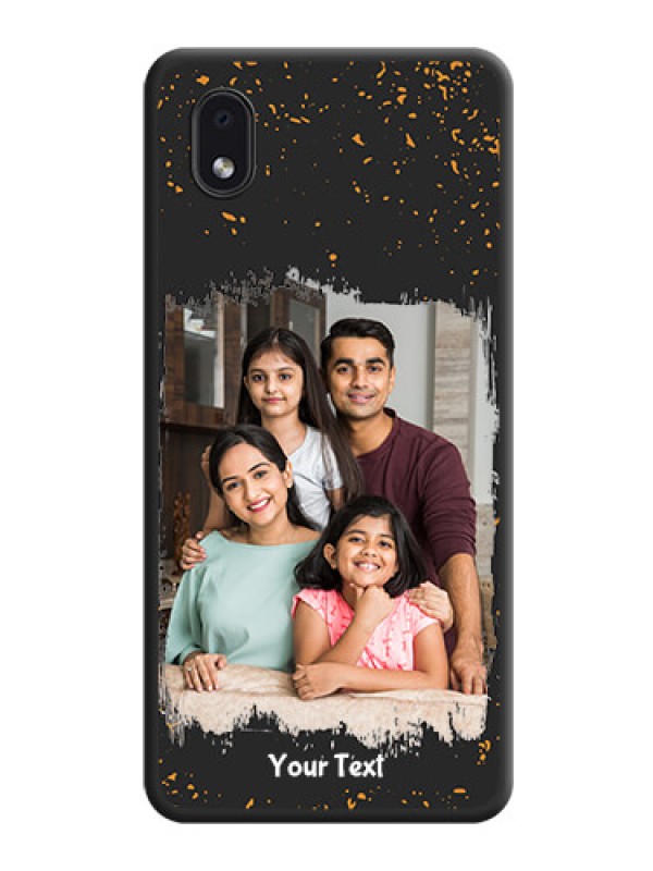 Custom Spray Free Design on Photo on Space Black Soft Matte Phone Cover - Galaxy M01 Core