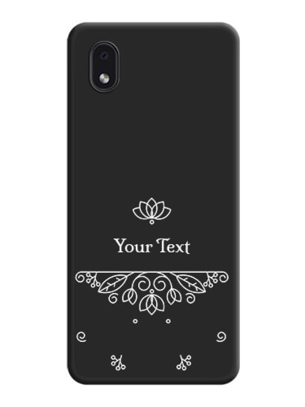 Custom Lotus Garden Custom Text On Space Black Personalized Soft Matte Phone Covers -Samsung Galaxy M01 Core