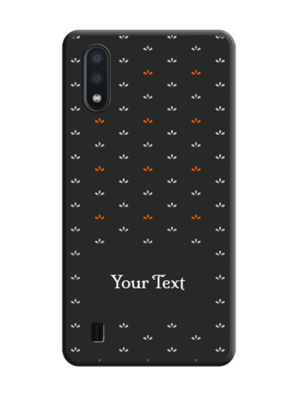 Custom Simple Pattern With Custom Text On Space Black Personalized Soft Matte Phone Covers -Samsung Galaxy M01