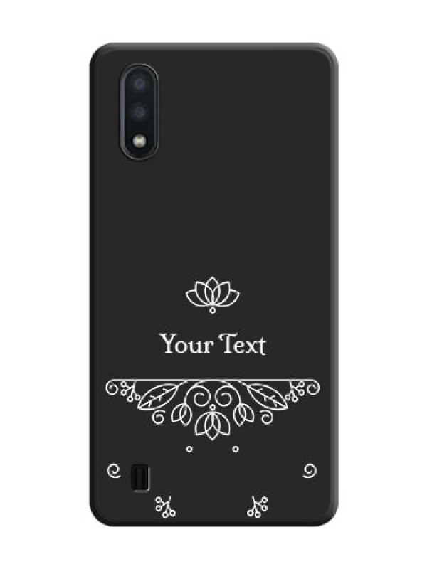 Custom Lotus Garden Custom Text On Space Black Personalized Soft Matte Phone Covers -Samsung Galaxy M01