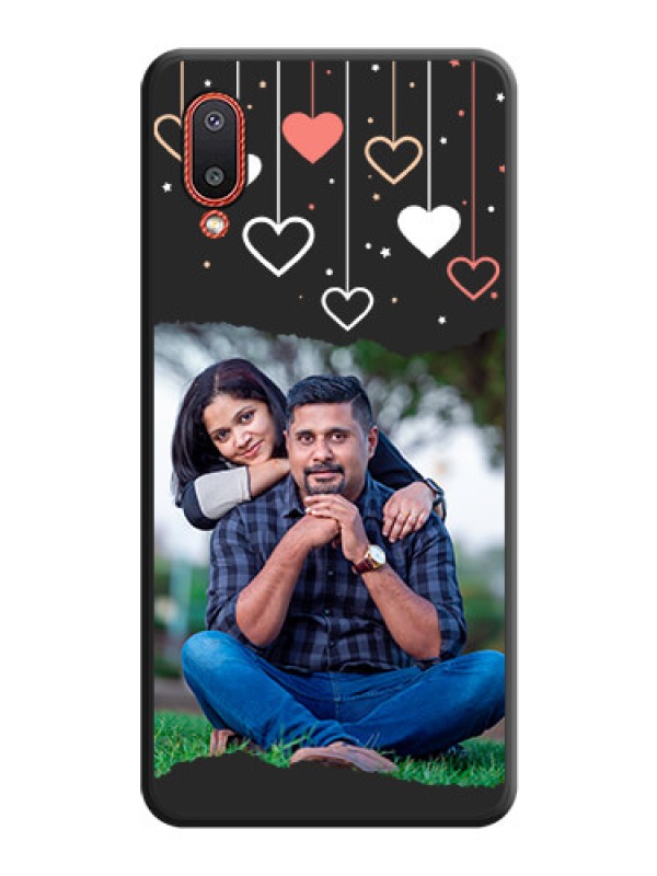 Custom Love Hangings with Splash Wave Picture on Space Black Custom Soft Matte Phone Back Cover - Galaxy M02