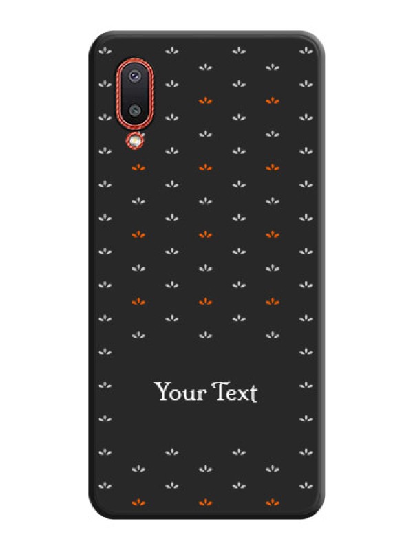 Custom Simple Pattern With Custom Text On Space Black Personalized Soft Matte Phone Covers -Samsung Galaxy M02
