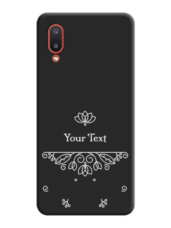 Custom Lotus Garden Custom Text On Space Black Personalized Soft Matte Phone Covers -Samsung Galaxy M02