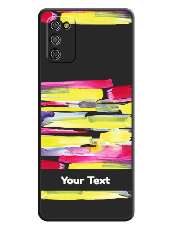 Custom Brush Coloured on Space Black Personalized Soft Matte Phone Covers - Galaxy M02s