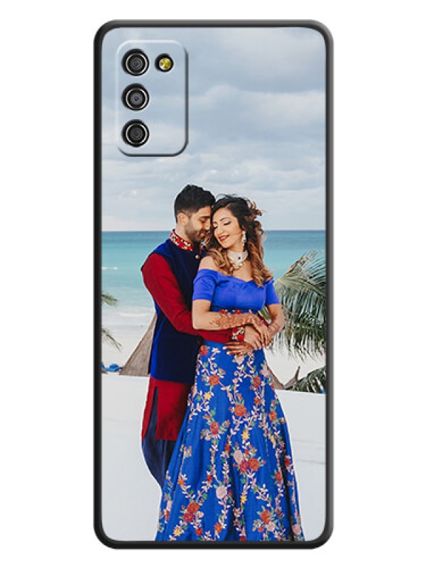 Custom Full Single Pic Upload On Space Black Personalized Soft Matte Phone Covers -Samsung Galaxy M02S