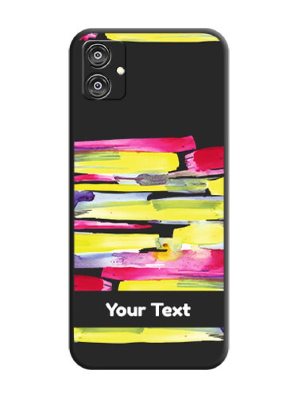 Custom Brush Coloured on Space Black Personalized Soft Matte Phone Covers - Galaxy M04