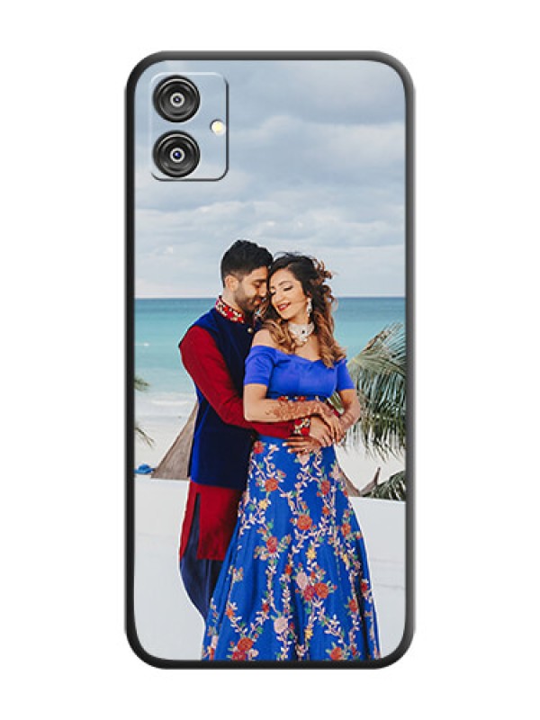 Custom Full Single Pic Upload On Space Black Personalized Soft Matte Phone Covers - Galaxy M04