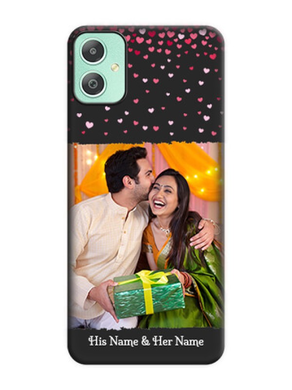 Custom Fall in Love with Your Partner on Photo On Space Black Custom Soft Matte Mobile Back Cover - Galaxy M05