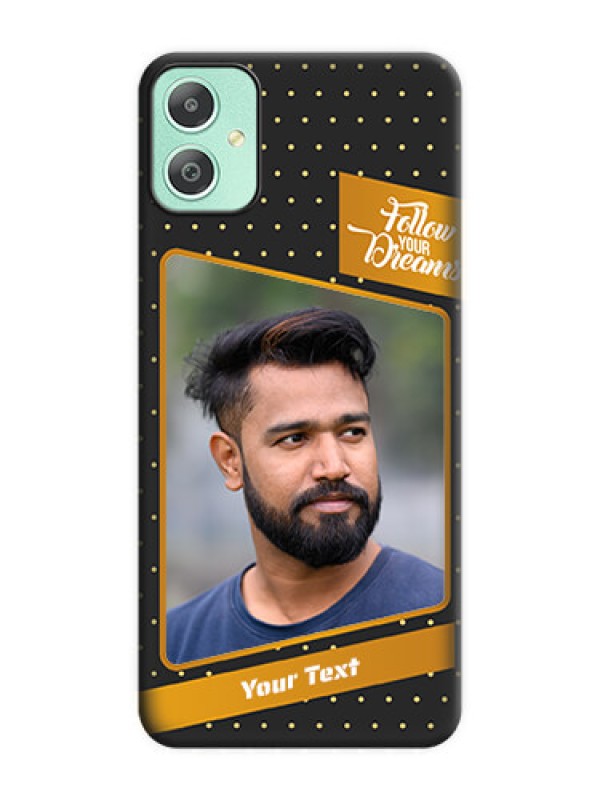 Custom Follow Your Dreams with White Dots On Space Black Custom Soft Matte Mobile Back Cover - Galaxy M05