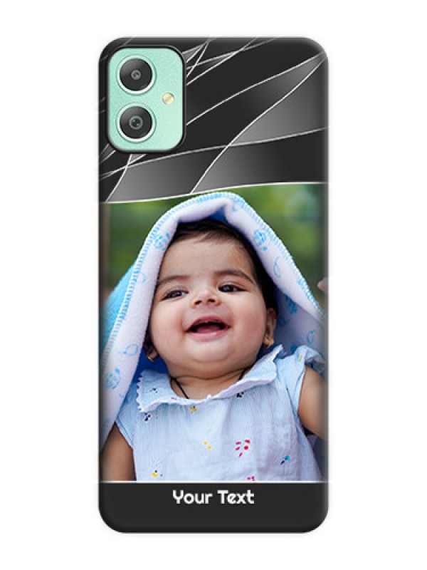 Custom Mixed Wave Lines on Photo On Space Black Custom Soft Matte Mobile Back Cover - Galaxy M05