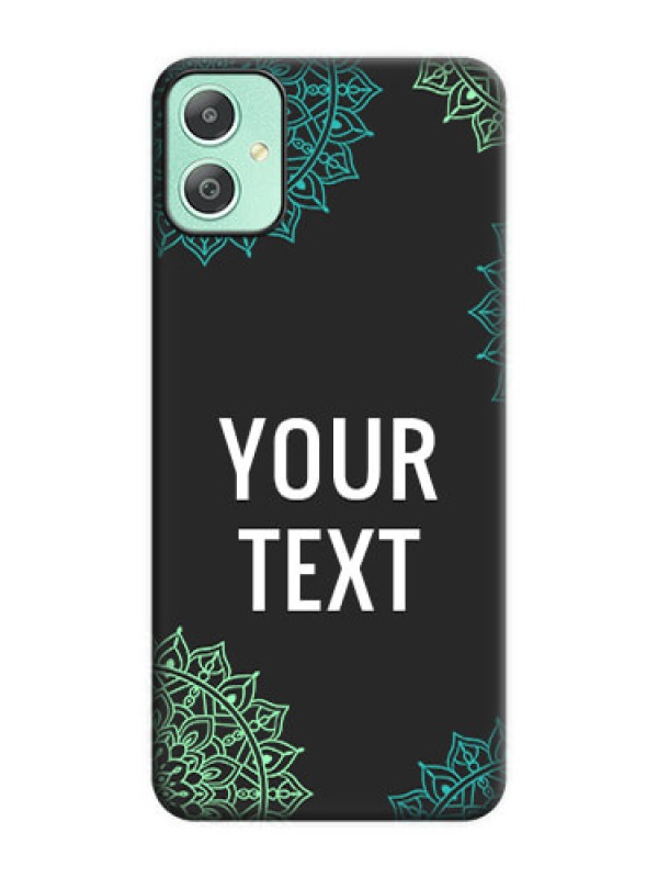 Custom Your Name with Floral Design On Space Black Custom Soft Matte Mobile Back Cover - Galaxy M05