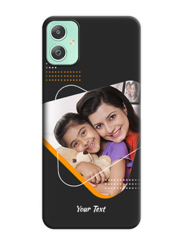 Custom Yellow Triangle on Photo On Space Black Custom Soft Matte Mobile Back Cover - Galaxy M05