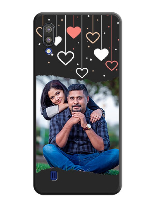 Custom Love Hangings with Splash Wave Picture on Space Black Custom Soft Matte Phone Back Cover - Galaxy M10