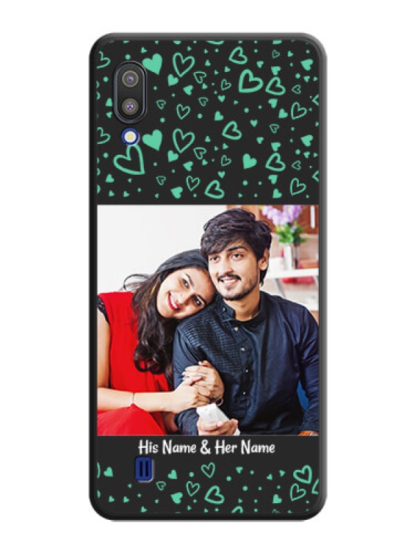Custom Sea Green Indefinite Love Pattern on Photo on Space Black Soft Matte Mobile Cover - Galaxy M10