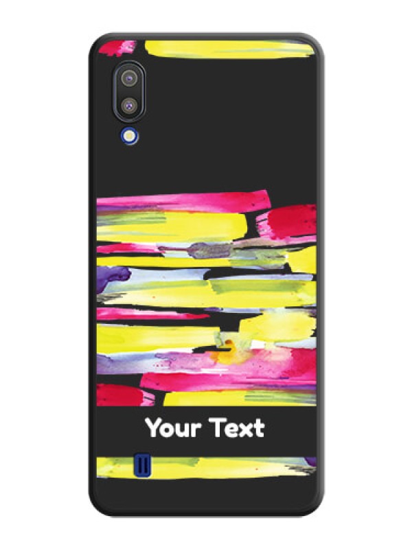 Custom Brush Coloured on Space Black Personalized Soft Matte Phone Covers - Galaxy M10