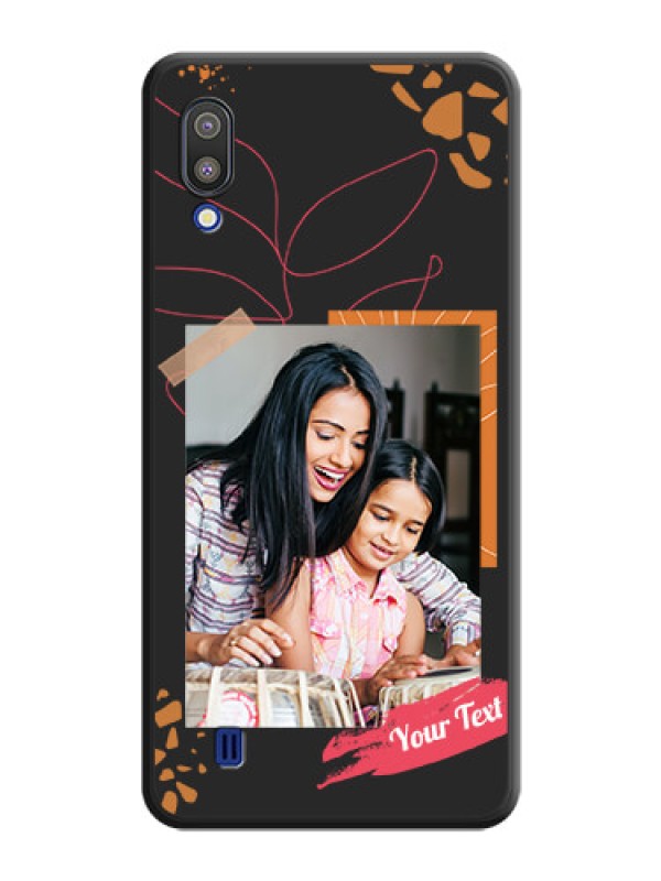 Custom Orange Photo Frame on Space Black Custom Soft Matte Phone Back Cover - Galaxy M10