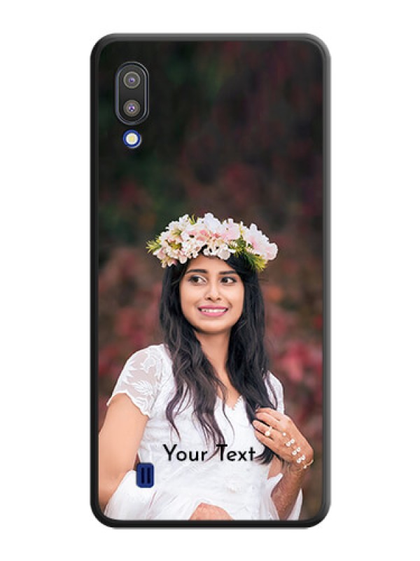 Custom Full Single Pic Upload With Text On Space Black Personalized Soft Matte Phone Covers -Samsung Galaxy M10