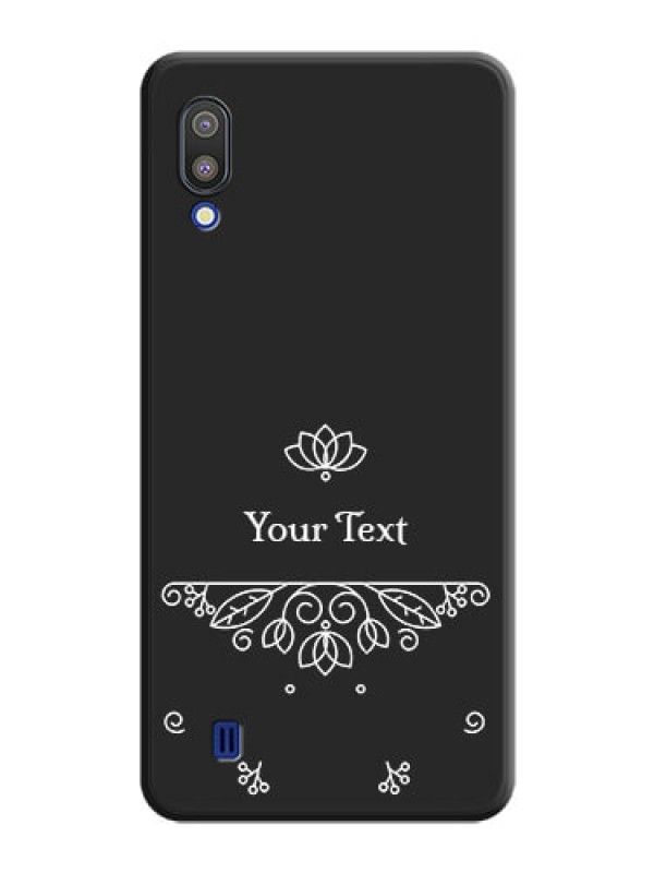Custom Lotus Garden Custom Text On Space Black Personalized Soft Matte Phone Covers -Samsung Galaxy M10