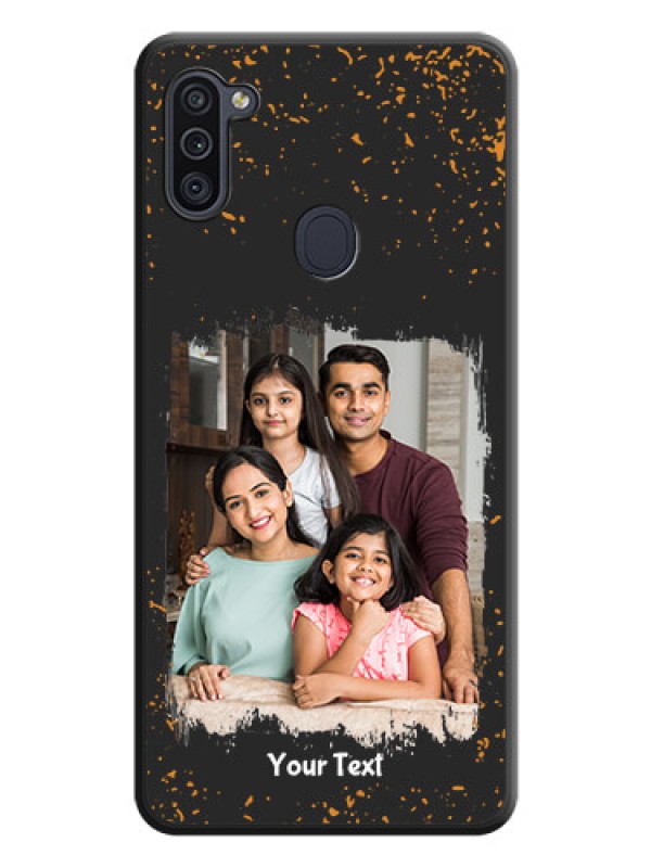 Custom Spray Free Design on Photo on Space Black Soft Matte Phone Cover - Galaxy M11